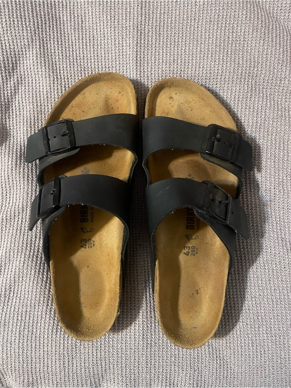 Birkenstock Black Two-Strap Arizona Sandals